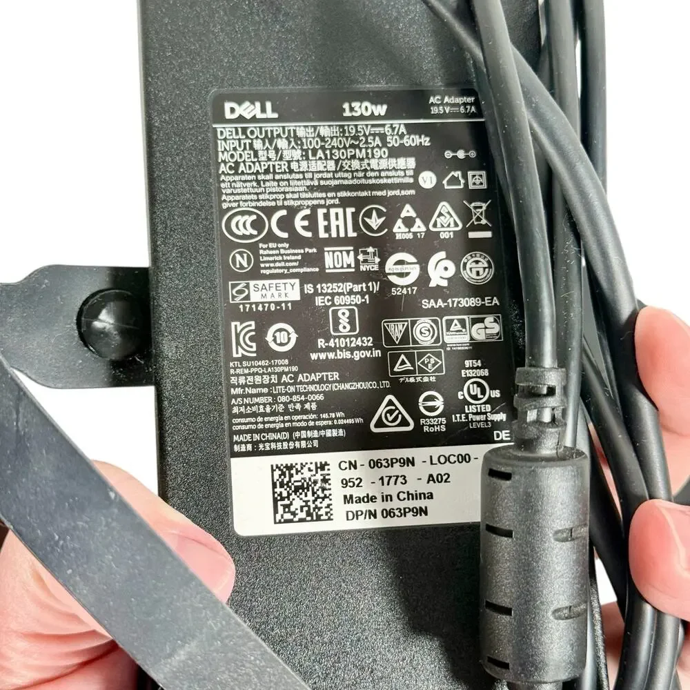 Dell PR02X E-Port Plus Laptop Computer Port Replicator Station with 130w Adapter